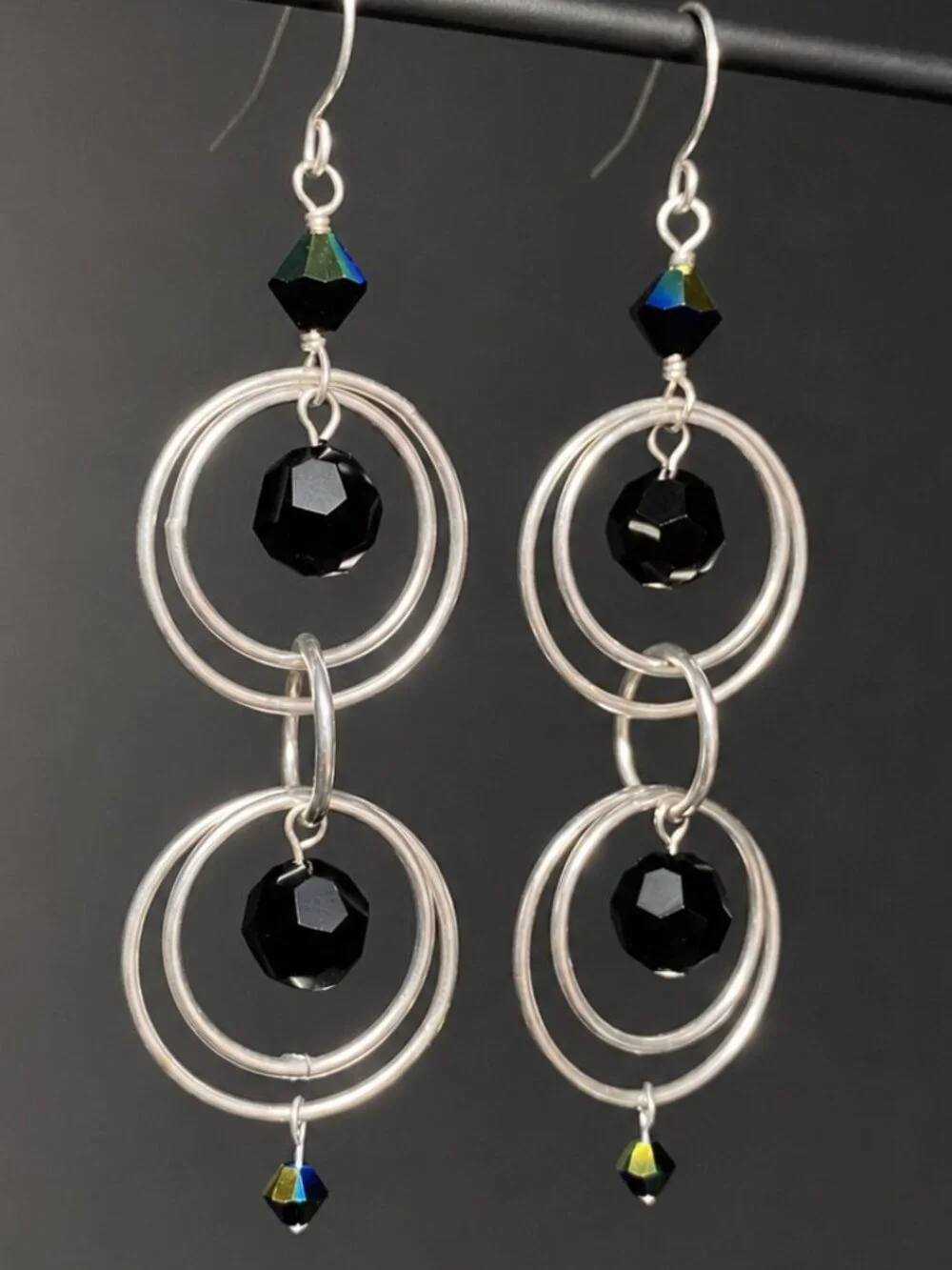 Swarovski Crystal Circle Chain Earrings